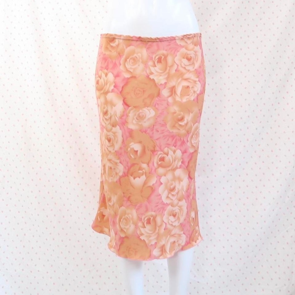 suzy shier floral midi skirt